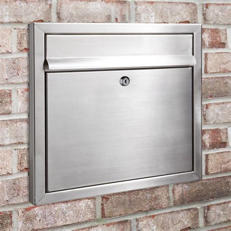 stainless steel through the wall post box|mountable mailbox post.